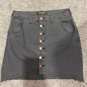 Grey Denim Mini Skirt